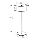 Ferotehna punjiva stolna svjetiljka lucy (2 w, d x š x v: 262 x 81 x 262 mm, topla bijela, crna) | shoptok.hr