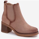 Boto Women's ankle boots with heel lined beige Zelia | shoptok.hr
