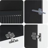  5-dijelni LED TV ormarić Crna Konstruirano drvo | shoptok.hr
