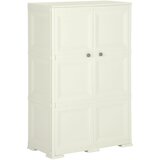 The Living Store Plastična omara 79x43x125 cm lesen dizajn vanilla ice - Omarica, (21435482) | Shoptok.si