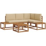  Set vanjskih sofa s jastukom 5 Komad Prirodna i bež | shoptok.hr