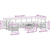  Set vanjskih sofa 11 kom. Prirodna i antracit | shoptok.hr