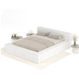 Maison de Rêve Krem tapecirani bračni krevet s prostorom za odlaganje s podnicom 200x200 cm Voliera – | shoptok.hr