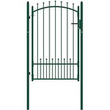  Vrata za ogradu EMMEN s šiljcima čelik 104x117 cm zelena | shoptok.hr