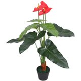  Umjetna Biljka Anturijum s Posudom 90 cm crveno-žuta | shoptok.hr