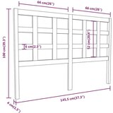  Uzglavlje za krevet bijelo 145 5x4x100 cm od masivne borovine | shoptok.hr