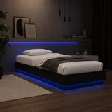  Okvir za krevet s LED svjetlom Crni hrast 80 x 200 cm - Crni hrast 80 x 200 cm | shoptok.hr