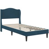  Krevetna konstrukcija s uzglavljem Plava 80 x 200 cm Baršun | shoptok.hr