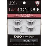 Ardell Lash Contour 370 odtenek Black darilni set umetne trepalnice + lepilo za trepalnice in črtalo za oči 2v1 2,5 g Cene