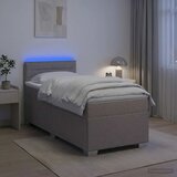  Krevet s box springom, madracem i LED-om Sivosmeđa 90 x 200 cm | shoptok.hr