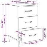  Nočna omarica Star les 40 x 40 x 66 cm Konstruiran les, (5000107255) | Shoptok.si