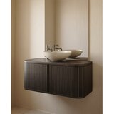 Kave Home Tamno smeđi zidni ormarić za ispod umivaonika u dekoru jasena 90x40 cm Mailen – | shoptok.hr