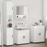 vidaXL Komplet pohištva za kopalnico 4 pcs Bela z visokim sijajem | Shoptok.si