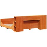  Posteljni okvir brez vzmetnice vošč. rjav 180x200 cm borovina | Shoptok.si