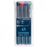 Schneider Flomaster , permanent marker, OHP Maxx 220 S, 0,4 mm, set od 4 boje, PVC etui | shoptok.hr