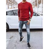 DStreet Sweter męski klasyczny bordowy | Shoptok.si