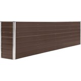 vidaXL Dvignjeno cvetlično korito 320x40x77 cm pocinkano jeklo rjavo Cene