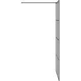 Zid za walk-in tuš Crna 100 x 195 cm Staklo otporno na udarce | shoptok.hr