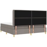  Krevet s opruga kutije Sivo-smeđa 200 x 200 cm tkanina | shoptok.hr