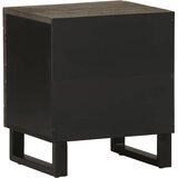  Noćni ormarić crni 40 x 33 x 46 cm od masivnog drva manga | shoptok.hr