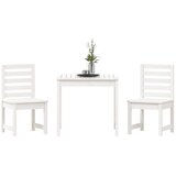  3-dijelni vrtni bistro set bijeli od masivne borovine | Eponuda.com