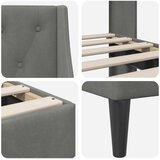  Okvir za krevet Tamno siva 180 x 200 cm Baršun - Tamno siva 180 x 200 cm | shoptok.hr