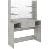 The Living Store Toaletna mizica z LED lučkami 100x40x135 cm MDF betonsko siva - Mizica Za Ličenje, (21494798) | Shoptok.si