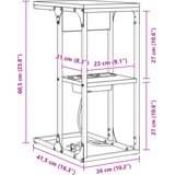 vidaXL Nočna omarica Sonoma Oak 41.5 x 26 x 60.5 cm Konstruiran les | Shoptok.si
