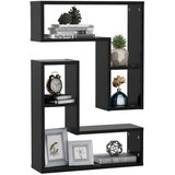  Zidne police 2 kom crne 50 x 15 x 50 cm konstruirano drvo | shoptok.hr