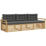  Set vanjskih sofa 3 kom. Bijela i antracit Čvrsto drvo akacije | Eponuda.com