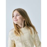 Reserved Džemper rupičasta uzorka - krem | shoptok.hr