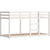 vidaXL Krevet na kat sa zavjesama ružičasti 90 x 200 cm od borovine | shoptok.hr