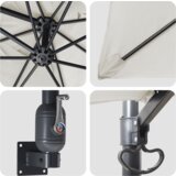 vidaXL Suncobran za Dvorište Bež Poliester, Aluminij Veliki Sklopivi | shoptok.hr