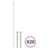 vidaXL Ročaji za omarico 20 kosov srebrni 480 mm nerjaveče jeklo, (21415821)