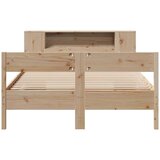 vidaXL Krevet s regalom za knjige bez madraca 120x200 cm od borovine | shoptok.hr