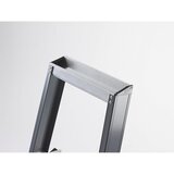 Altrex Aluminijasta dvokraka lestev s stopnicami, vzpenjanje z ene strani, z odlagalno posodo, 3 stopnice, delovna višina 2700 mm | Shoptok.si