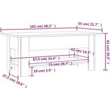  Stolić za kavu boja dimljenog hrasta 102 x 55 x 42 cm iverica | shoptok.hr