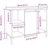 vidaXL Omarica za umivalnik starinski les 80x33x60 cm inženirski les | Shoptok.si
