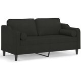  Dvosjed s ukrasnim jastucima crni 140 cm od tkanine | shoptok.hr