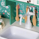 Bebi Market KINDER HOME Dečija drvena kuhinja – vintage stil sa elektronskim pločama za kuvanje, svetlima, zvucima i funkcionalnim dodacima | Eponuda.com
