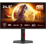 AOC MONITOR Q25G4SR, GAMING 25'', G, 300HZ, FAST IPS, 2560x1440, 0.3 MS, 80M:1, 300 CD/M, TILT, HEIGHT ADJUSTABLE, SWIVEL, PIVOT, 2X HDMI, DISPLAY PORT, 3YW, BLACK-RED | Eponuda.ba