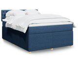 vidaXL Box spring postelja z vzmetnico modra 140x190 cm blago Cene