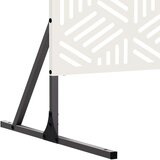  Zaslon za privatnost 100 x 50 x 180 cm Čelik Bijela | shoptok.hr