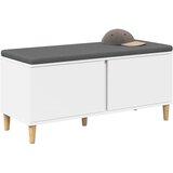  Klupa za hodnik s jastukom s pohranom Bijeli 100 x 38 x 46 cm | shoptok.hr