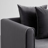 Bessagi Home počivalnik chesterfield luis, žamet, siva | Shoptok.si