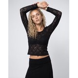 Vero Moda Topi & Bluze VMFLORA LS 2-WAY LACE Črna | Shoptok.si