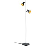 REALITY Črna stoječa svetilka s kovinskim senčilom (višina 144 cm) Nina – | Shoptok.si