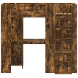  Postelja na podstrešju z mizo Dimljeni oreh 75 x 190 cm, (5000137047) | Shoptok.si