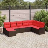  Vrtna sedežna garnitura z blazino 8 pcs Bež Poly ratan, (5000022330) | Shoptok.si