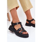EVENTO Eco Leather Women's Sandals With Buckles Black Mireza | shoptok.hr